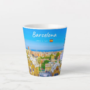 Barcelona, Spain - Park Guell Gaudi Mosaic Small Latte Mug