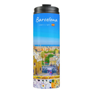 Barcelona, Spain - Park Guell Gaudi Mosaic Thermal Tumbler