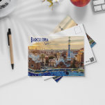 Barcelona, Spain - Park Guell Postcard<br><div class="desc">Park Güell is a large urban park with architectural elements located in the Gràcia district of the city of Barcelona,  on the Mediterranean side of Mount Carmel,  not far from Tibidabo</div>