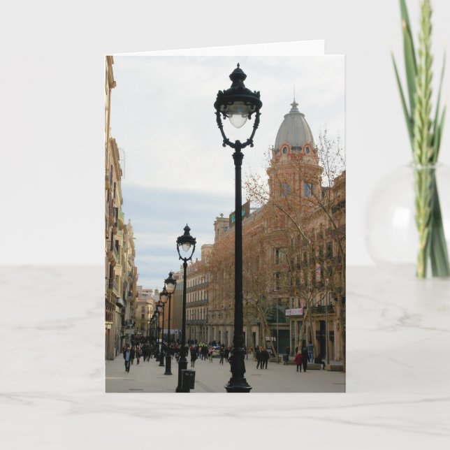 Barcelona, Spain - Portal del Angel Greeting Card (Front)