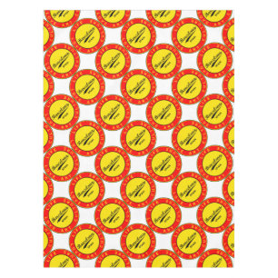 Barcelona, Spain, red circle, art Tablecloth