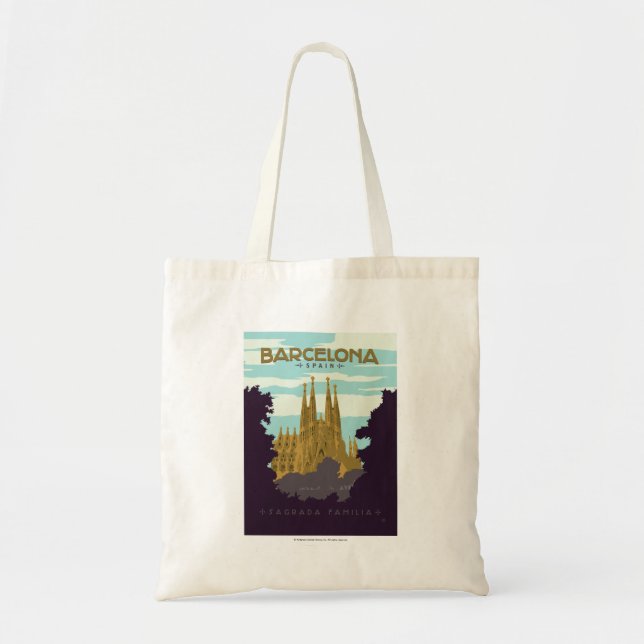 Barcelona, Spain - Sagrada Familia Tote Bag (Front)