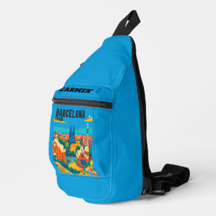 Barcelona Spain Scene Sling Bag
