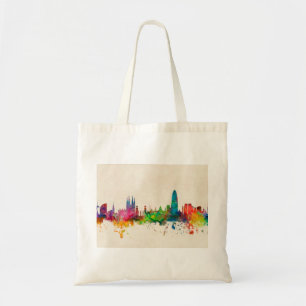 Barcelona Spain Skyline Tote Bag
