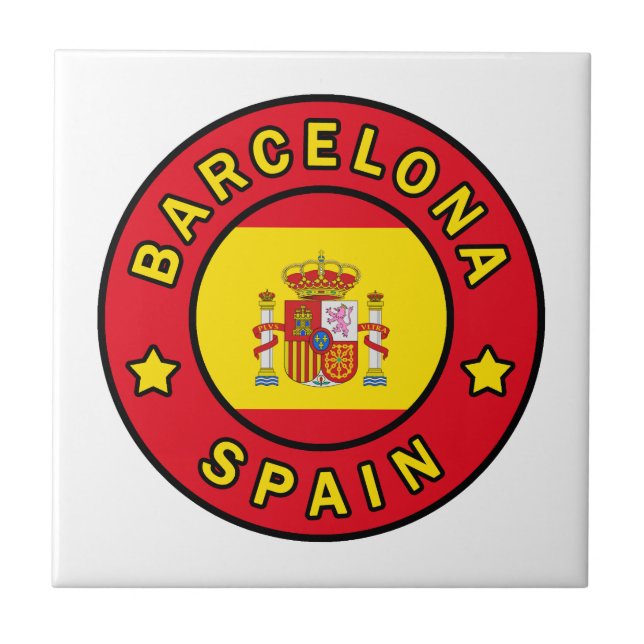 Barcelona Spain Tile (Front)