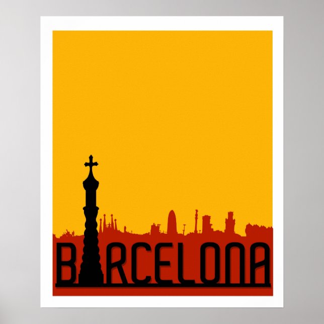Barcelona, Spain, Travel Poster (Front)