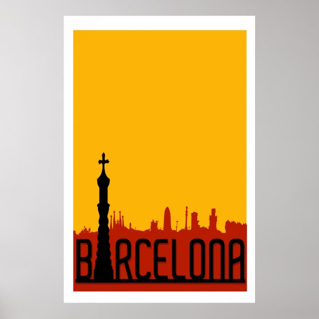 Barcelona, Spain,Travel Poster (Front)