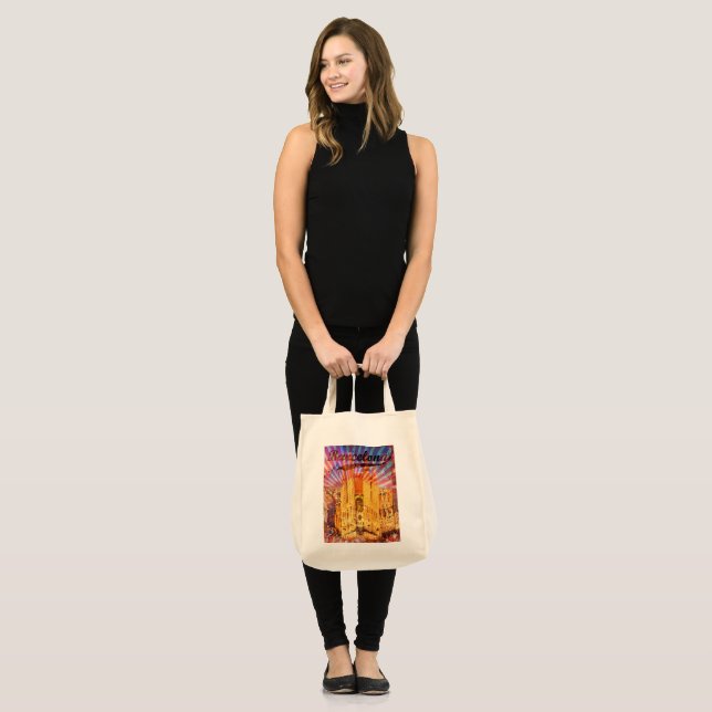 Barcelona, Spain, Vintage poster Tote Bag (Front (Model))
