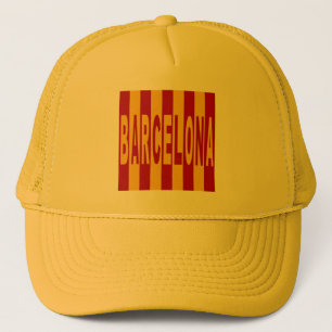 BARCELONA SPAIN yellow trucker cap