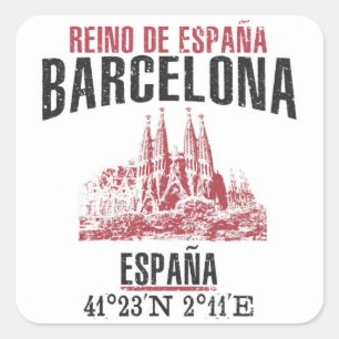 Barcelona Square Sticker