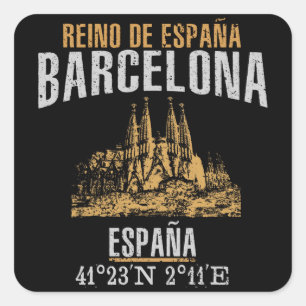Barcelona Square Sticker