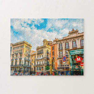 Barcelona Street Scene. Jigsaw Puzzle