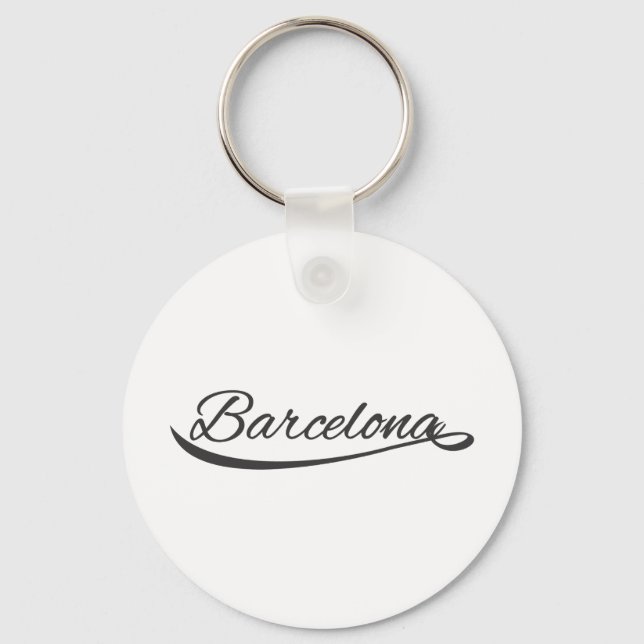 barcelona typographical keychain (Front)