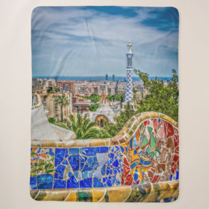 Barcelona Unique Shabby Chic Modern Sherpa Blanket