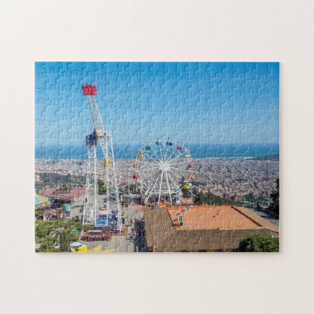 Barcelona view from Tibidabo puzzle (Horizontal)