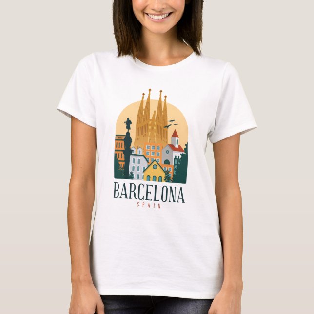 BarcelonaSkyline T-Shirt (Front)