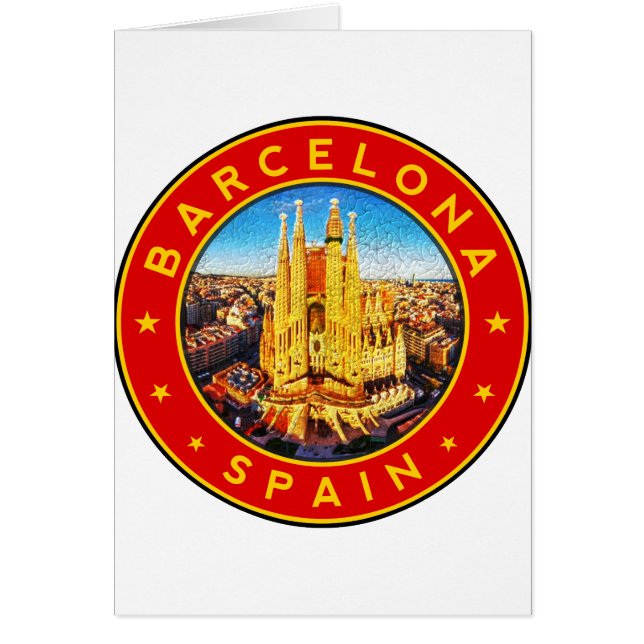 Barcelone, Espagne, cercle, rouge (Devant)