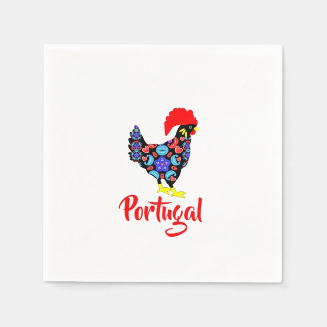Barcelos Rooster Portuguese National Emblem Napkin (Front)