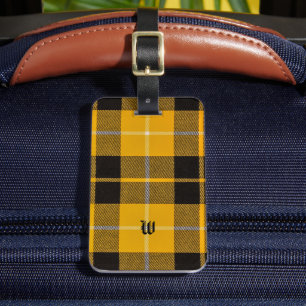 Barclay Dress Clan Tartan With Monogram Luggage Tag