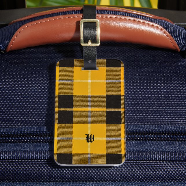 Barclay Dress Clan Tartan With Monogram Luggage Tag (Front Insitu 2)