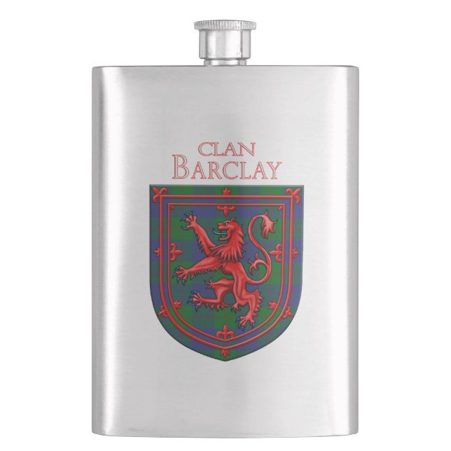 Barclay Hunting Tartan Scottish Plaid Hip Flask (Front)