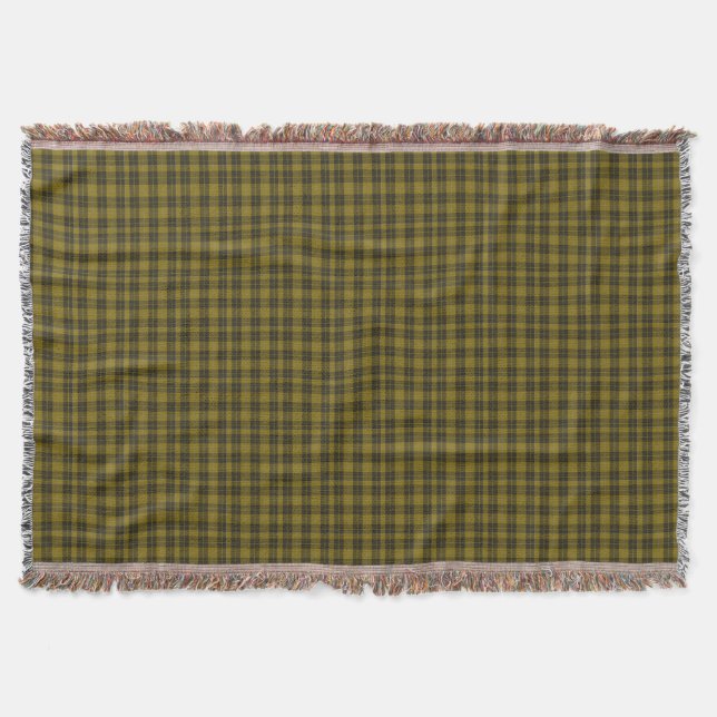 Barclay Plaid, Scottish Clan Tartan Throw Blanket (Front)