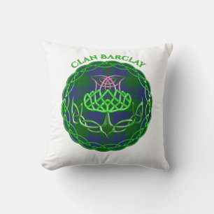 Barclay Scottish Tartan Celtic Thistle Throw Pillow