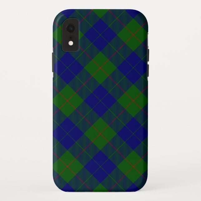 Barclay tartan blue green plaid Case-Mate iPhone case (Back)
