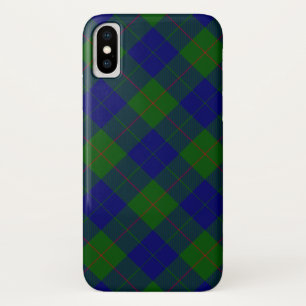 Barclay tartan blue green plaid iPhone x case