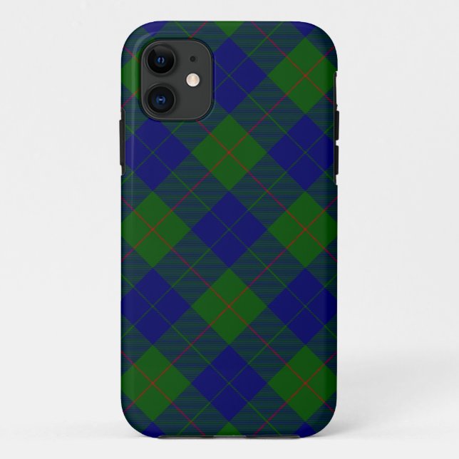 Barclay tartan blue green plaid Case-Mate iPhone case (Back)