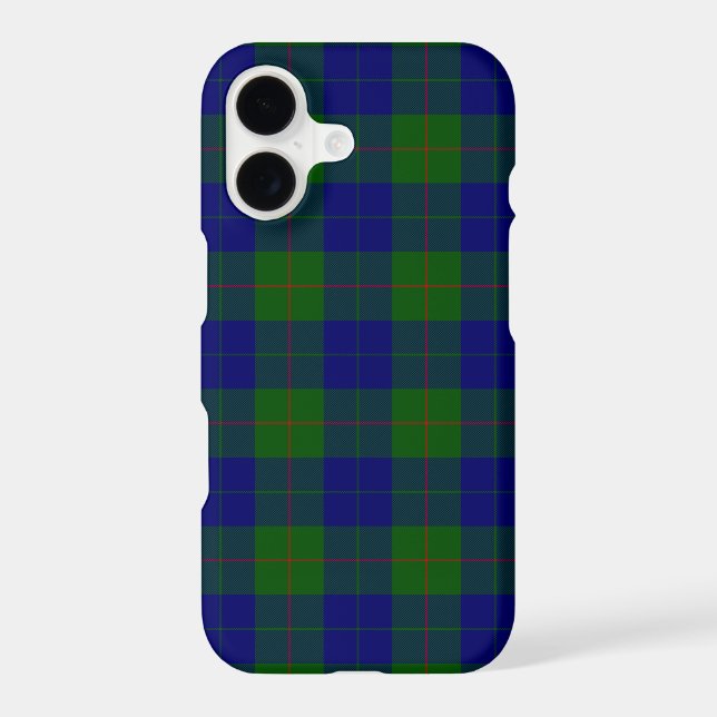Barclay tartan blue green plaid iPhone case (Back)