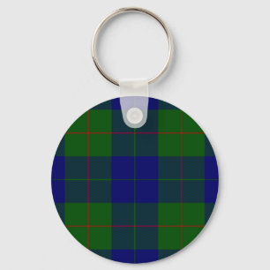Barclay tartan blue green plaid keychain