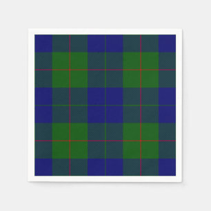 Barclay tartan blue green plaid napkin