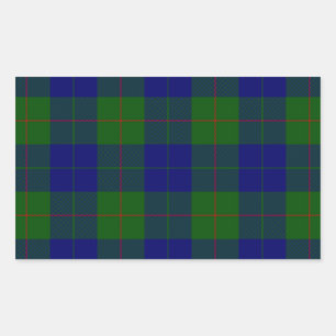 Barclay tartan blue green plaid sticker