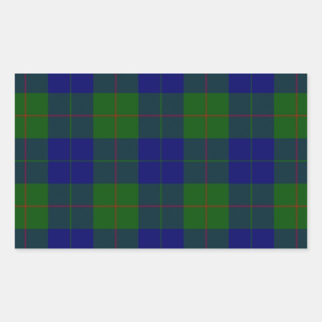 Barclay tartan blue green plaid sticker (Front)