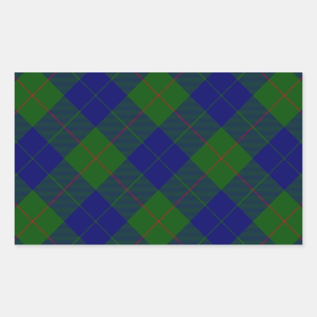 Barclay tartan blue green plaid sticker (Front)