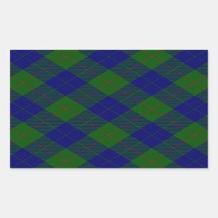 Barclay tartan blue green plaid sticker