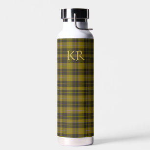 Barclay Tartan with your initials, Scottish Plaid Water Bottle