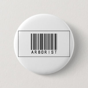 Barcode Arborist 2 Inch Round Button