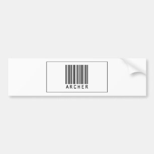 Barcode Archer Bumper Sticker