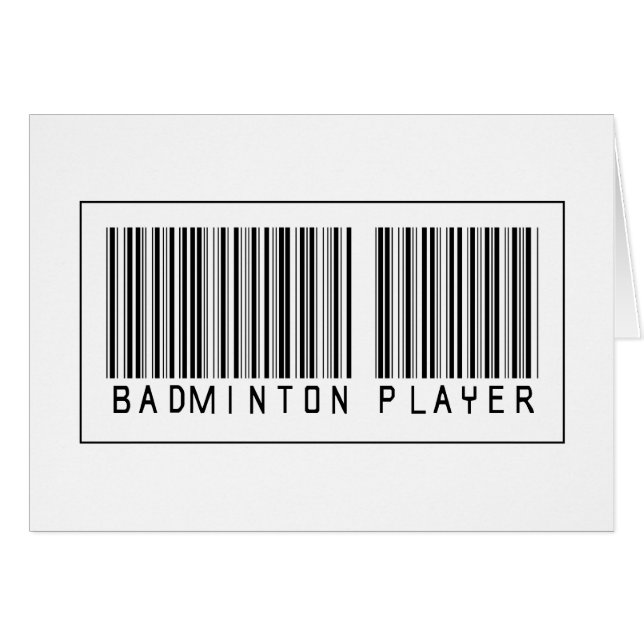 Barcode Badminton Player (Front Horizontal)