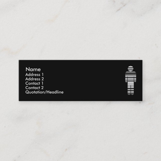 barcode boy : 2-sided : mini business card (Front)