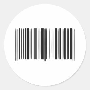 Barcode Classic Round Sticker