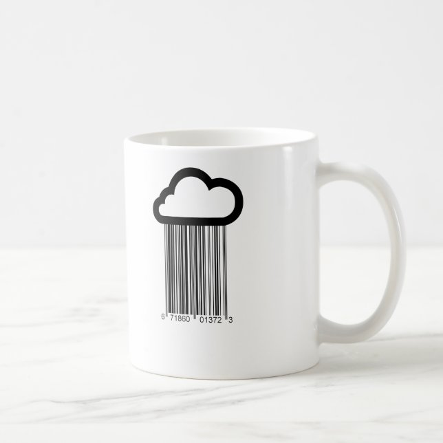 Barcode Cloud Illustration mug (Right)