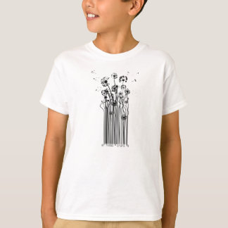 Barcode Dandelion Silhouette T-Shirt