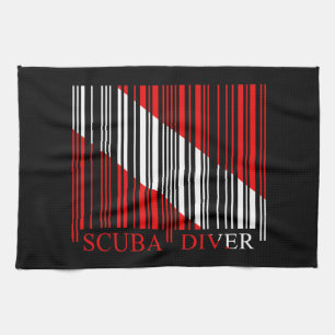 Barcode Dive Flag Kitchen Towel