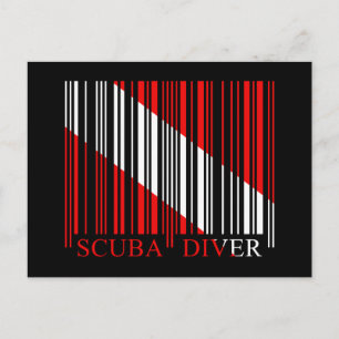 Barcode Dive Flag Postcard