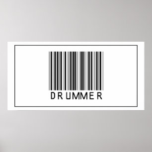 Barcode Drummer Poster