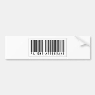Barcode Flight Attendant Bumper Sticker