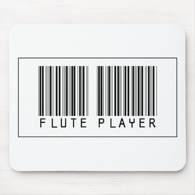 Barcode Flute Player Mouse Pad (Front)